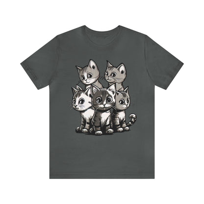 psychedelicBRANDz's Nocturnal Whisker Symphony featuring a group of cats on an asphalt shirt
