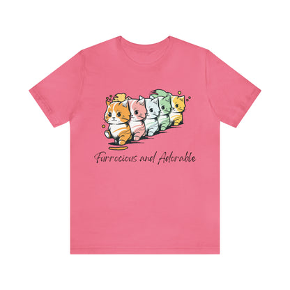 psychedelicBRANDz's Psychedeli-Cute Clawdyssey featuring five cute kittens on a pink shirt