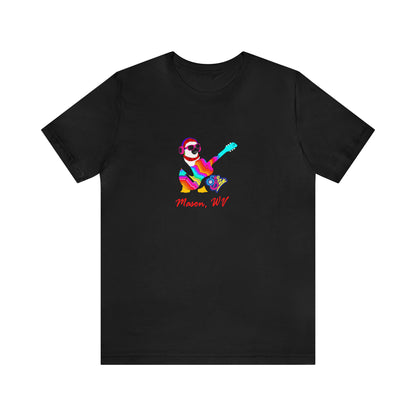 psychedelicBRANDz's Sno Biz Mason: Psychedelic Snow Swirl Tee design on a black shirt